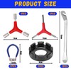 MOAZIFI Spoke Wrench Bicycle 7-Piece Set, Spoke Tensioner with Rubber