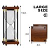 SuLiao Empty Hourglass Fillable, 10 Inch Large Black Wooden Frame