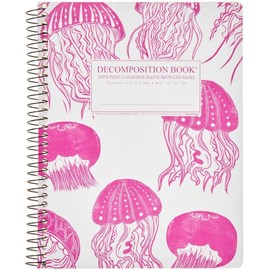 Decomposition Jellyfish College Ruled Spiral Notebook - 9.75 x 7.5 Journal with 160 Lined Pages - 100% Recycled Paper - Cute Notebooks for School Supplies, Home & Office - Made in USA