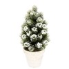 Artificial Mini Christmas Tree with Snow in a Pot Made