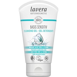 LAVERA Basic Sensitive Wash Gel Organic Aloe Vera & Jojoba Revitalises & Refreshes Vegan Organic Plant Active Ingredients Natural Cosmetics & Innovative Facial Cleansing 1 Piece