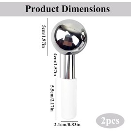 Reusable Face Ice Roller Beauty Tool, Cooling-Feel Facial Roller for Skincare Prep and Self-Care - 2 Ice Globes Eyes 1