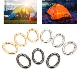 POCREATION 9 Piezas de Clips de Primavera de Resorte, Hebilla del Anillo de Primavera 0 en Forma de Hardware de Cadena de Bolsa Abierta 3 (Grande)