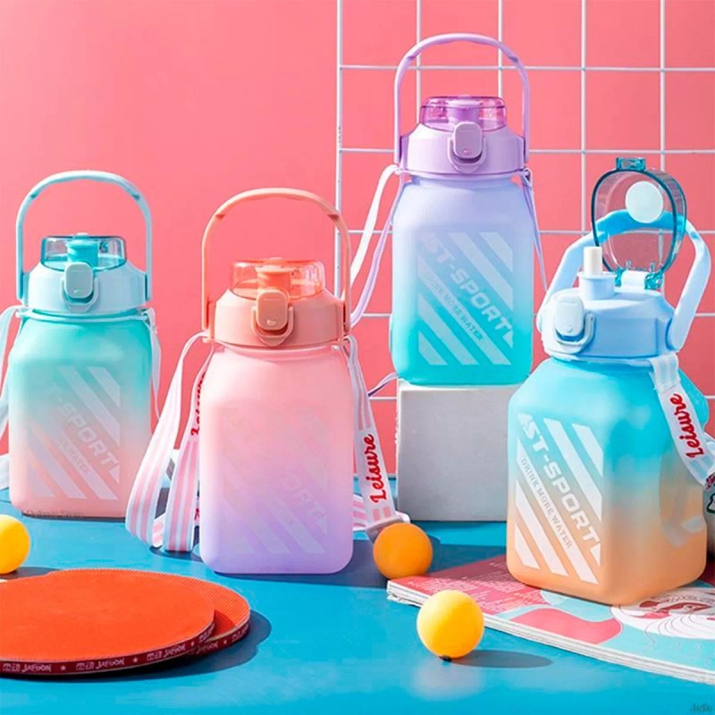 ST-TORU Botella Deportiva Galon Agua Garrafa Kawaii Cantimplora