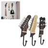 3pcs Wall Hooks Decorative 25kg Load Guitar Shape Environmental Resin