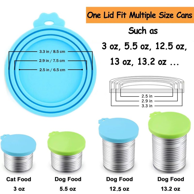 Comtim Pet Food Can Cover Silicone Can Lids for Dog