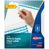Avery 5-Tab Binder Dividers, Easy Print & Apply Clear Label
