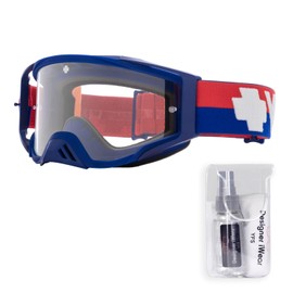 SPY Foundation 3200000000009 Large/Extra Large Fit Bolt USA/HD Clear Ski Goggles for Men for Women + BUNDLE with Designer iWear Eyewear Kit