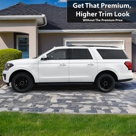 BOGAR TECH DESIGNS Rim Chrome Delete Overlay Compatible with Ford Expedition Max 2022-2024, Gloss Black