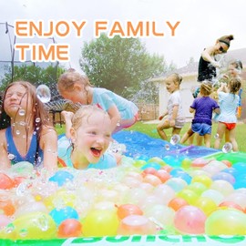 Water Bomb Balloons, 222 Pieces, Water Bombs, Self-Closing, 11 Bundles with 37 Water Balloons, Water Ball, Quick Filler, Water Bombs Set, Water Balloons for Summer, Pool Party