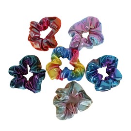 BIUDECO Elastic Stretch Hair Ties Ponytail Holders 6pcs Colorful Spiral Hair Ties Set for Women Girls