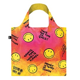 LOQI Museum Smiley Reusable Shopping Bag, Time to Smile Collectors Edition, One Size, Yelow (SM.TS)