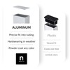 Nelsons CNC 10 Pack 1x3 Inch Aluminum Radius Edge Rectangle
