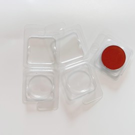 UDTIP 50PCS Diameter 36mm Round Shape PVC Clamshell Plastic Blister For Single Press Eyeshadow Case Makeup Product Pans