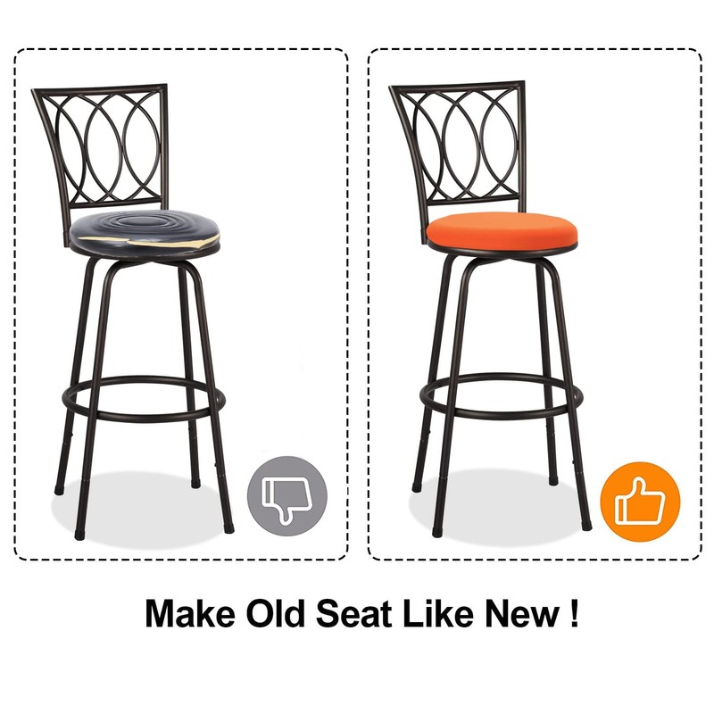 Deisy Dee 4PCS Round Bar Stool Seat Covers Stretch Round