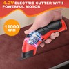 Gugxiom Electric Scissors, Carpet Cutter with 2 Interchangeable Blades, Cordless