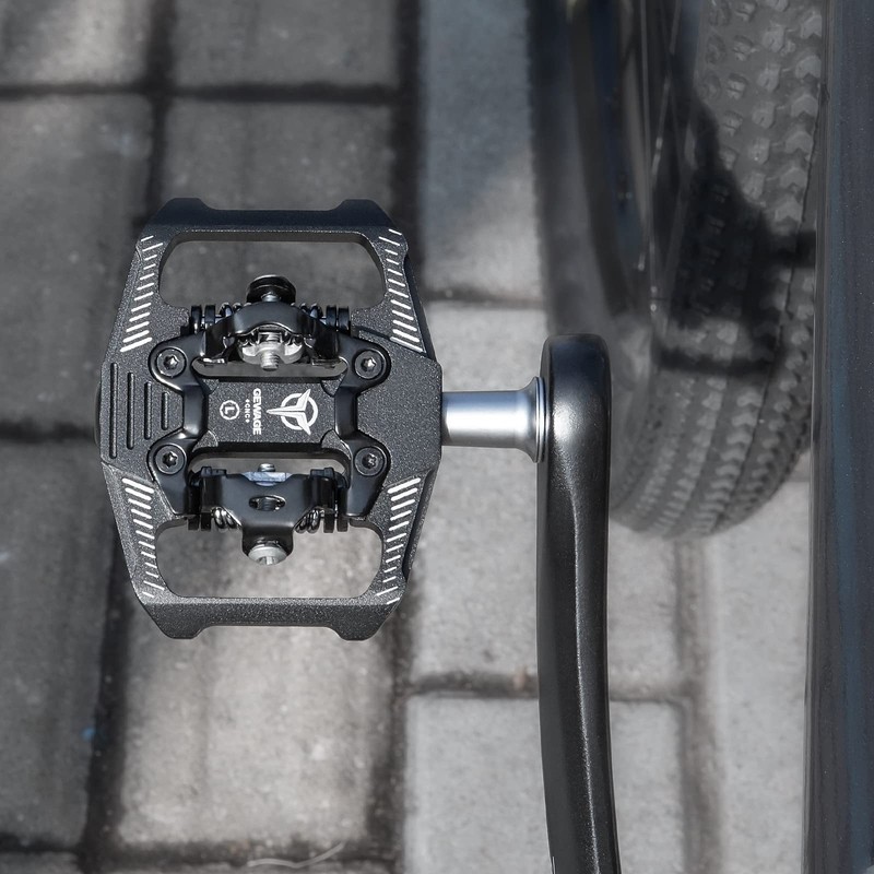 Mountain Bike Click Pedal Set, Dual Side Clip MTB Pedals,