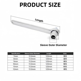 HIINZI 7-Piece Brake Bleeder Wrench Set, Color-Coded Bleeding Wrenches and No Flowback Silicone Bleeding Hose for Bleeding Brakes in Cars Motorcycles