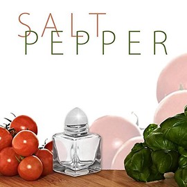 Salt Pepper Shaker Cube Mini 5.5 cm Transparent Crystal