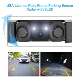 Cámara de Respaldo inalámbrica, Full HD Grabadora de Video para Auto Kit de cámara inversa con 2LED, Fácil instalación