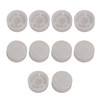Yibuy 10pcs 2.44x1.2cm White Plastic Electric Guitar Foot Switch Hat