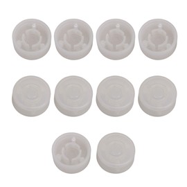 Yibuy 10pcs 2.44x1.2cm White Plastic Electric Guitar Foot Switch Hat Effect Pedal Knob Cap