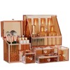 Youdepot Glass Makeup Storage for Vanity and Bathroom Countertop –