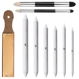 ACKKOR 9 Pcs Blending Stumps Set, Art Supplies Double-Ended Oil Pastel Blending Tools for School Students Artists Supplies
