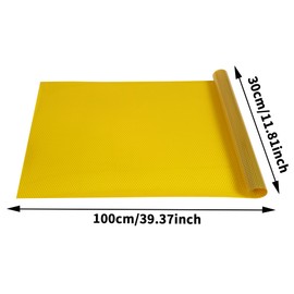 TOMALL 39.7''x11'' Honeycomb Graphic Vinyl Film for Car Headlight Taillight Fog Lights Tint Holographic Laser Self Adhesive Decals Sports Stripes Modification Car Stickers Decorations (Golden Yellow)