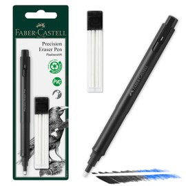 Faber-Castell 185610 Gomma di Precisione di Penna E Ricarica, Ricaricabile Con Punta in Metallo, Cancellatura Pulita E Precisa, Per Professionisti E Artisti Architetti, Designer, Disegnatori