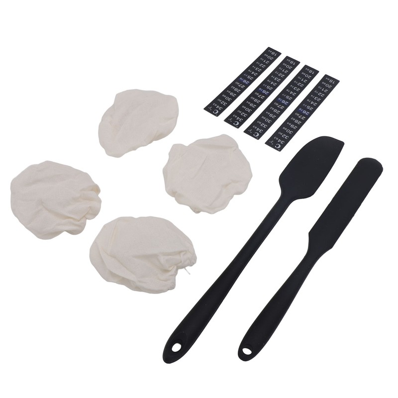 Sourdough Starter Set with Thermometer Strip Cloth Cover Efficient Bread