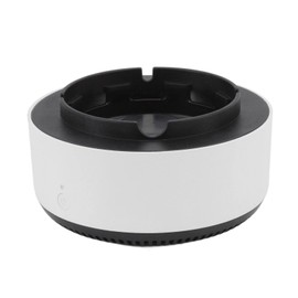 Multifunctional Smart Ashtray Self Extinguishing Negative Ion Air Purifier for Home with 360 Degree Circulation, Powerful Filtration, and (White Black)