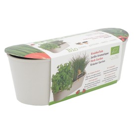 Buzzy® Herb Garden Cultivation Set - Chives - Leaf Coriander - Bamboo Bowl - Organic