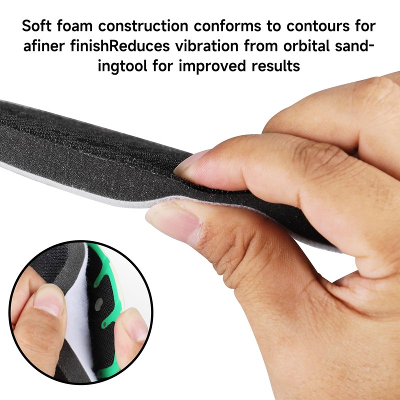 STEBRUAM 2Pcs 150mm Hook and Loop Soft Sponge Cushion Buffer
