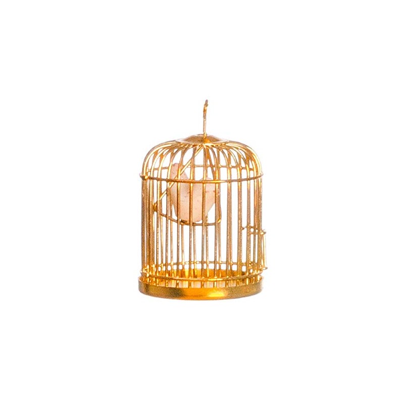 Puppenhaus Miniatur 1:12 Haustier Zubehör Vogel in Käfig Vogelkäfig