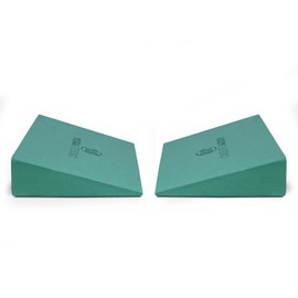 Yoga Studio EVA Yoga Wedge Blocks - 2 Pack (Pair) | Slant Board Twin Pack | Calf Stretcher | Lightweight EVA Foam | Mini Half Wedges | Non Slip Yoga Wedge for Wrists and Hands (Teal)