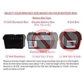 RV Battery Lock Bracket for Standard 12 Volt Box (Group 24 & 27) for Camp Trailers (If You Have Double Box Order 12 Volt Tall/6 Volt Size Brackets) 1 Bracket only, Order 2 if You Have 2 Boxes