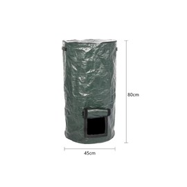 Compost Bin, Outdoor Garbage Can Composting Bag Reusable Yard Waste Bag Heavy Duty Outdoor Container for Outside Garden (D45*80CM)