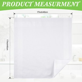 Shimeyao 60 Pcs Men's Handkerchiefs Cotton Bulk White Handkerchiefs 16 x 16 Inches Women Pure Hankie Thick Soft Pocket Square(Classic Style)