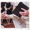 Engrowtic Black Wedding Officiant Book with Black Ink Pen 5.25