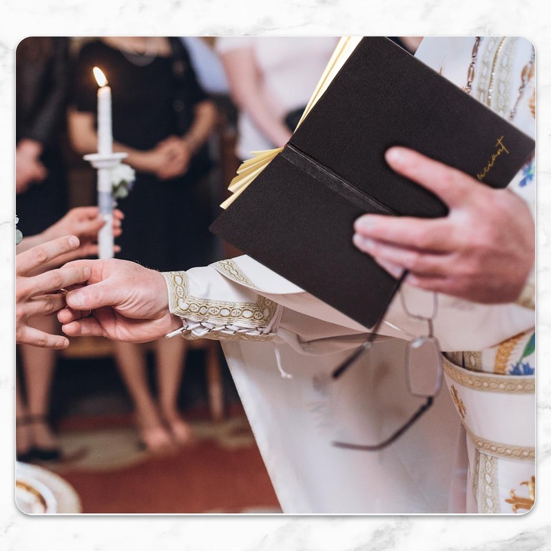 Engrowtic Black Wedding Officiant Book with Black Ink Pen 5.25