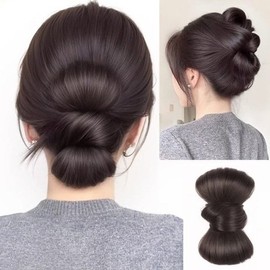 사렌 내추럴 리본 로우번 집게형 부분 가발 Saren Natural Ribbon Low Bun Clip Hairpiece