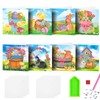 Meanju Set of 8 Diamond Painting Easter Greeting Cards with