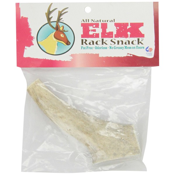 Chasing Our Tails Elk Rack Snack, 100-Percent All Naturally Shed Elk Antler Chew, Small Size 4-Inch To 6-Inch, For Up To 15# Dogs