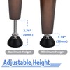 Mesee 6 Pieces Swivel Leg Levelers, M8 Furniture Leveler Nylon