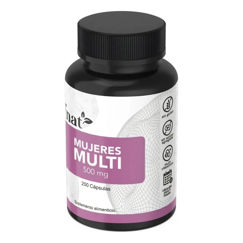 Multivitamínico De Mujer Vnat 100cap Mujeres Multi Vitaminas Sabor Neutro
