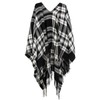 Surblue Elegant Shawl Scarf Classic Plaid Open Front Oversized Soft