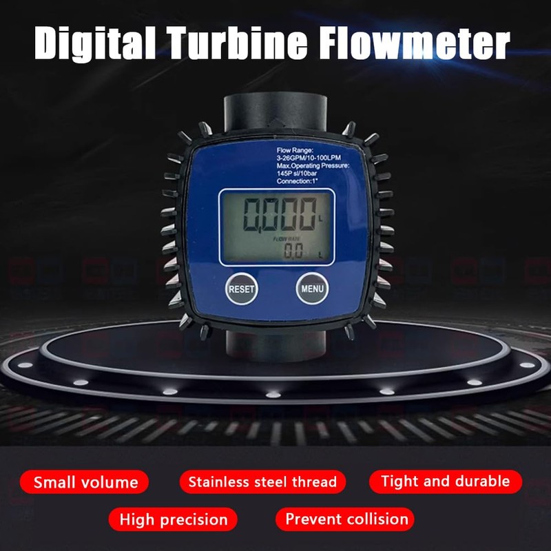 Uadme Digital Turbine Flowmeter – 1" Electronic Internal Thread Flow