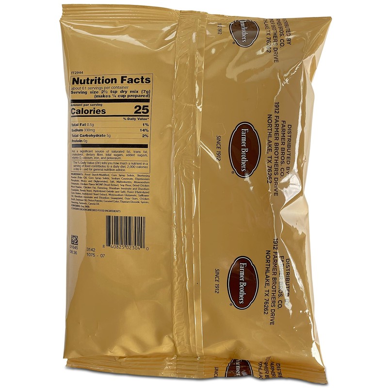Farmer Brothers Instant Poultry Gravy Mix, 15 oz Bag, 1