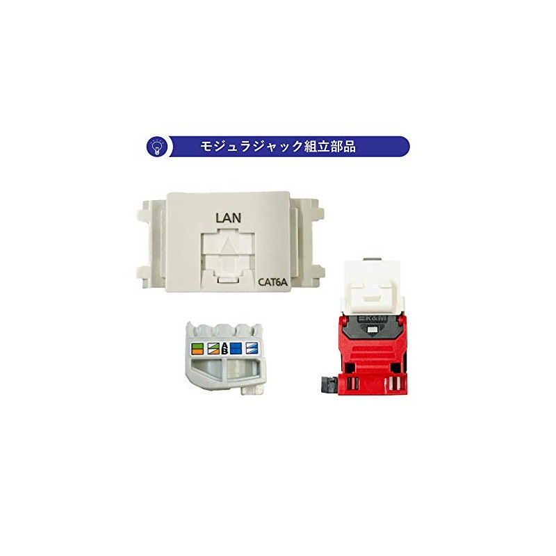 Panasonic WZ7519W Information Modular Jack for LAN Assembly/CAT6A Embedded Type,